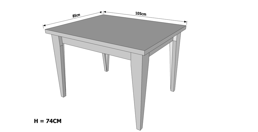 Table Salle a Manger Bomono TSM-BOM75105