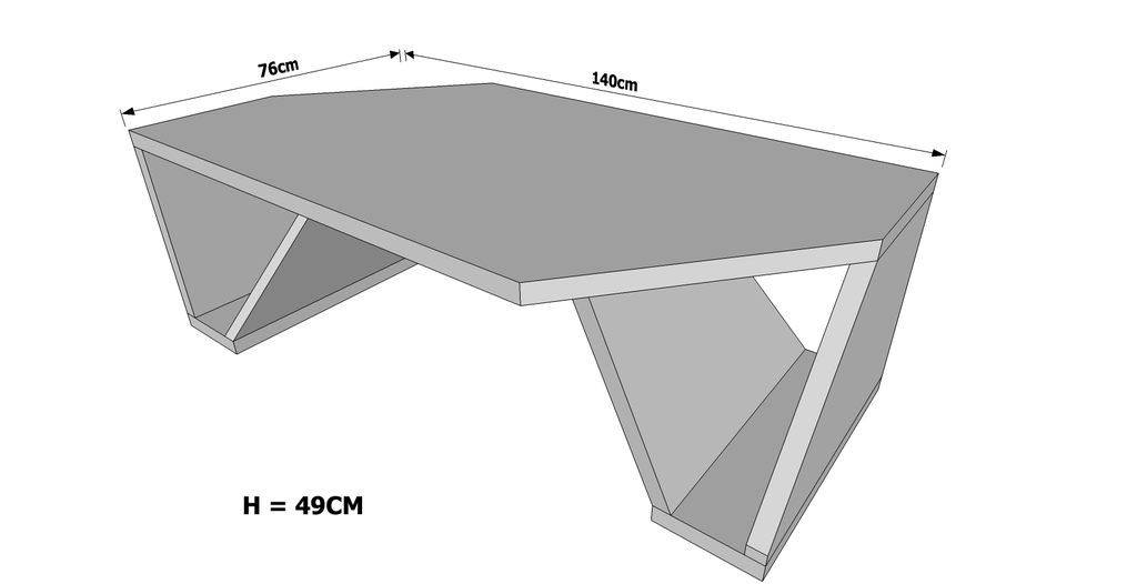 Gueridon Gildas 75x140CM G-Gildas