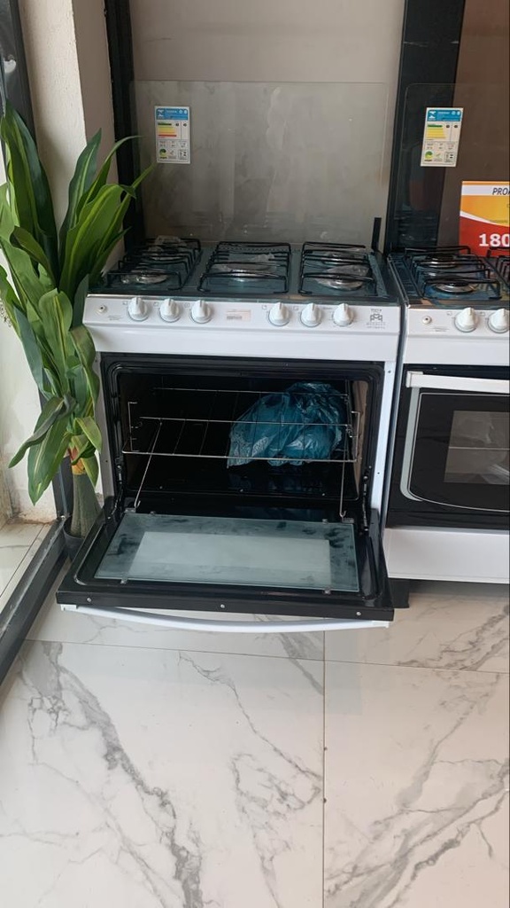 CUISINIERE  A GAZ HERA 5 FOYERS 72X55CM BLANCHE
