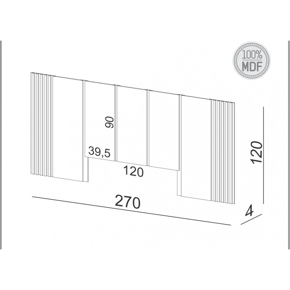 Tête De Lit CABECEIRA 270 Cm